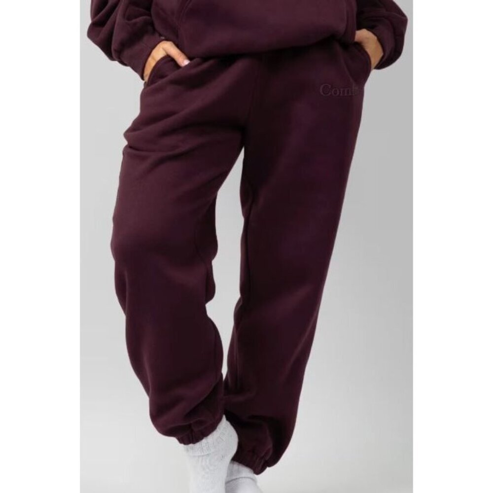 Comfrt Minimalist Sweatpants Women Size XS NWT Maroon Loungewear Jogger